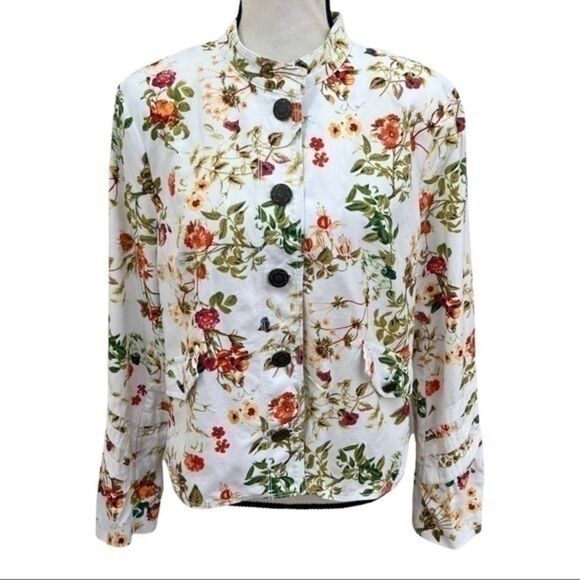 Disney Colleen Atwood Alice Through The Looking Glass Floral Blazer Jacket Sz L. - Picture 1 of 8